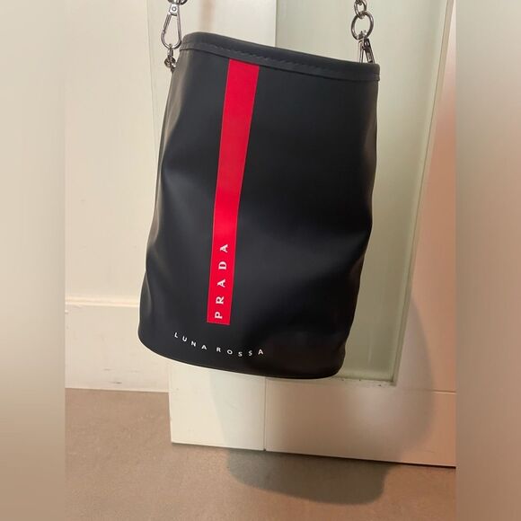 2 item bundle - Balenciaga Red Velvet Boot - Prada Luna shoulder bag - Red Blue - Picture 4 of 11